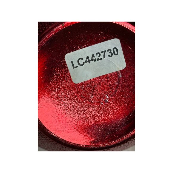 California Pantry Sparkling Red Pebble Textured Glass Bowl 8" X 5" Holiday Decor - Picture 3 of 7